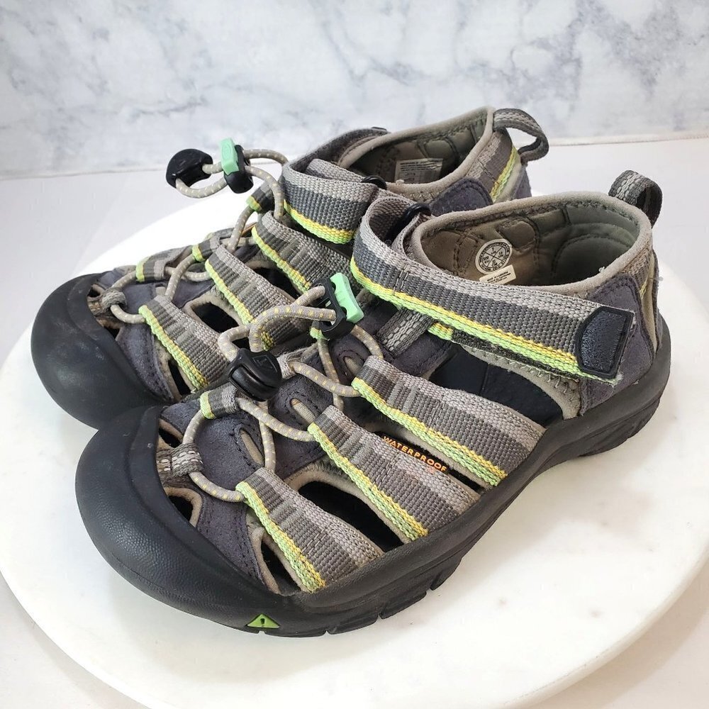 Keen 1 Nylon Outdoor Shoes Gray Waterproof Adjustable‎ Hiking Sandals Closed Toe